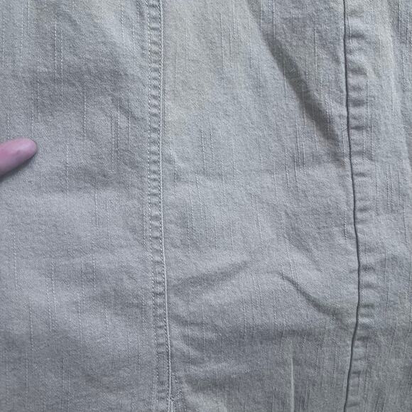 Vintage Y2K NYCC A-Line Stretchy Moco/Cream Midi Skirt Women's Size 12 - Picture 4 of 7